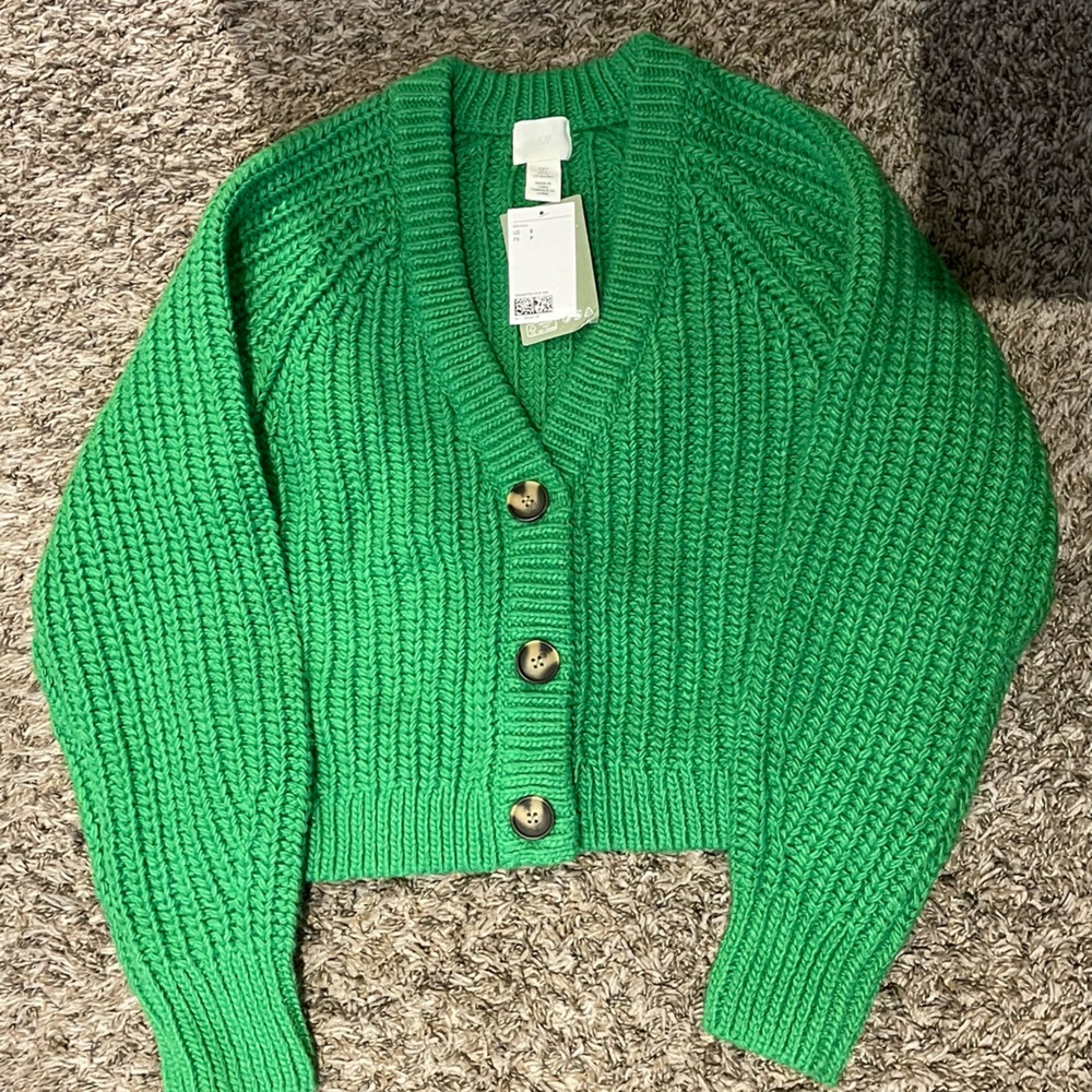 H&M Green Cardigan